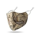 riou Damen Multifunktionstuch mit Motiv Waschbar Baumwolle Wiederverwendbar Mund und Nasenschutz Halstuch Multifunk