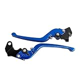 CNC Aluminium 3D verstellbarer Bremsgriff Klappbarer Motorrad-Kupplungshebel für Yamaha WR 125X 2011-2015 (Blau)