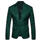 Pajiay Anzüge Herren Slim Fit Einfarbig/Drucken Revers Jacke Herren Business Bankett Gastgeber Hochzeit Leistung Anzüge Herren Frühling Herbst Klassisch Lässig Übergangsjacke H