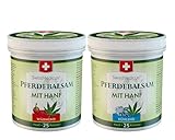 Pferdebalsam mit Hanf kühlend und wärmend - Massage creme für Muskeln und Bänder - ideal für Sportler - natürliche Pflanzenextrakte - 2x250