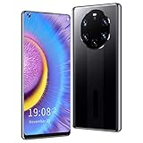 ciciglow Mate50 RS + Smartphone Ohne Vertrag, 6,72 Zoll Bildschirm Gesichtserkennung Dual Card Dual Standby Smartphone 2 + 16 GB 3G Smartphone mit Datenkabel Kopfhörer für Android 6.0(schwarz)