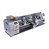 Orion Motor Tech Drehbank Metall 1100W Mini Drehmaschine 220 x 750 MM Metalldrehmaschine 50-2250RPM (8.7 x 29.5 Zoll)