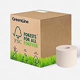 Toilettenpapier 3-lagig GreenLine | 36 Rollen a 400 Blatt Hochweiß | plastikfrei, 100% Recycling, hautfreundlich & umw