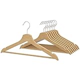 IKEA Holzkleiderbügel 'Bumerang' 8-er Pack Bügel aus massivem Laub-Holz - naturfarben - Acryl lackiert, Beig