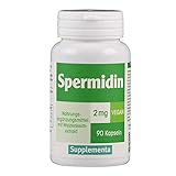 Supplementa | Spermidin | 2mg Spermidin pro Kapsel aus 100mg Weizenkeimen | 90 Kapseln | Hochdosiert | Vegan | geprüfte Herkunft der Rohstoffe | Made in Germany