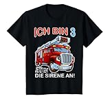 Kinder 3 Dritter Geburtstag Kindergeburtstag Feuerwehrauto T-S