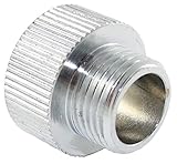 SANTRAS® Reduzierstück PREMIUM 3/4 Zoll Innengewinde auf 1/2 Zoll Außengewinde in Chrom – Verchromter Adapter zur Reduzierung auf 1/2 Zoll für Brauseschläuche aus hochwertigem Messing