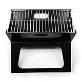 GAOJINXIURZ Holzkohle Faltbare Charcoal BBQ Grill mit Schnalle Entwurfs-Höhle Charcoal Rahmen integriert Design Tragbarer Grill for 4-6