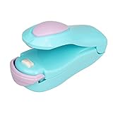 Orderking Mini-Heißsiegelgerät tragbare Siegelmaschine Hand-Heißbeutelsiegelgerät Handdruck-Heißsiegelgerät verwendet für die Aufbewahrung von Lebensmittel in Plastiktüten (Blue, 1pc)