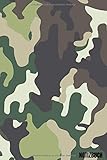 Notizbuch: mit coolem Flecktarn / Camouflage - Muster 120 linierten Seiten im A5 Format / Notizen, Gedanken, Aufgaben und Termine / witzig