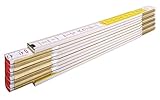 STABILA Holz-Gliedermaßstab Type 617, 2 m, weiß/gelbe metrische Schnellableser-Sk