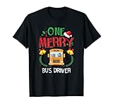 Weihnachtspullover mit Aufschrift 'One Merry Bus Driving School Ugly Christmas Sweater T-S