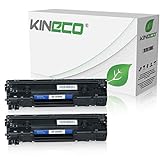 2 Kineco Toner kompatibel mit HP CE285A CE285X Laserjet Pro P1100, Laserjet Pro P1102w ePrint, Laserjet Pro M1132 All-in-One - 85A - Schwarz je 2.100 S