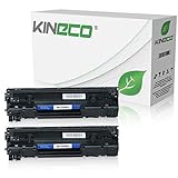 2 Kineco Toner kompatibel mit HP CE285A CE285X Laserjet Pro P1100, Laserjet Pro P1102w ePrint, Laserjet Pro M1132 All-in-One - 85A - Schwarz je 2.100 S