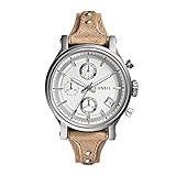 FOSSIL Womens Watch Original Boyfriend, 38mm case size, Quartz Chronograph movement, Leather strap