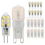 IMET G4 LED-Leuchtmittel, 3 W, G4 Kapsellampe, entspricht 30 W, G4 Halogenlampe, Warmweiß 3000 K, 300 lm, AC/DC 12 V, nicht dimmbar, energiesparende Glühbirnen für Kronleuchter, 10 Stück, transp