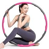 Foxmog Hula Reifen Hoop - Hoola Hoop Reifen für Erwachsene & Kinder, 6-8 Verstellbare Abschnitte Fitness Reifen Hoop für Gewichtsabnahme/Bauchformung/Fitness/Sp