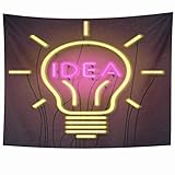 Wandbehang Wandteppiche Konzept Erfolgreiche Idee Inspirierte Bildung durch Design Technologie Zeichen Elektrizität Symbole Isolierte Wandteppich Wanddecke Wohnkultur Wohnzimmer Schlafzimmer W