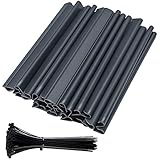 XISUN Sichtschutzstreifen Klemmschienen Befestigungsclips PVC Sichtschutz Zaun Windschutz für Sichtschutz an Doppelstabmatten Gitterzaun 30 Stück mit 60pcs Nylon T