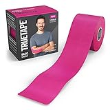 TRUETAPE® Basic - Kinesiotape | 5m x 5cm Rolle | wasserfestes & elastisches Kinesiologie Tape für den Alltag | hautfreundlich mit perfektem Tragekomfort I Pink