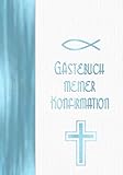 Gästebuch meiner Konfirmation: Hardcover I Vintage Blau für Jungen mit Fisch und Kreuz I Dekoration zur Konfirmation für Jungs I Sprüche, Wünsche, Geschenkeliste, Danksagung, Konfirmationssp