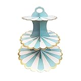 MIEWAA Karton Tortenständer 3 Etagen Einweg-Kuchenständer Partydekoration für Hochzeit Geburtstag Weihnachten Valentinstag Halloween W