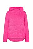 SOCCX Damen Hoodie im Teddy-Sherpa-Look