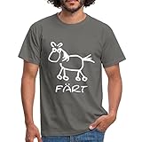 Spreadshirt Färt Lustiges Pferd Zeichnung Männer T-Shirt, L, Grap