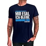 T-Shirt Hamburg | Hamburg Fan | EIN Leben lang | Fanartikel - qualitativ hochwertig Bedruckt (XXL)