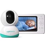 Aycorn Babyphone mit Kamera - Extra großer Baby 5 Zoll Monitor (720p) mit ultra scharfer HD Qualität, Nachtsicht, Gegensprechfunktion, Temperaturalarm und 5 Schlaflieder - ideal für'