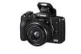 Canon EOS M50 Systemkamera spiegellos - mit Objektiv EF-M 15-45mm IS STM (24,1 MP, dreh- und schwenkbares 7,5 cm (3 Zoll) Touchscreen LC-Display, Digic 8, 4K Video, OLED EVF, WLAN, Bluetooth), schw