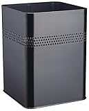 Durable Papierkorb Metall eckig 18,5 Liter, Perforation 30 mm, schwarz, 332001