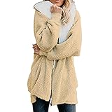 Sweatshirt Winterpullover: Damen Winter Warm Weich Hoodie Mädchen Pullover Mit Kapuze Flauschig Teddy Fleece Sw