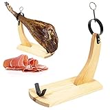 XIAOTIAN HAM Stand KIT Spanien - Jamonhalter Für Spanischen Iberico-Schinken Und Italienischen Schinken - Mit Rutschfestem Pad - Schöner Küchenständer Für Serrano-Schinken (Holzart)