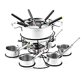 Huaxingda 1 Set Alkohol Ofen Käse Fondue Topf Edelstahl Eiscreme Käse Feuerkessel Multifunktional Drehbarer Käse Feuerk