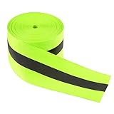 LLPT Reflektierendes Band zum Aufnähen , 5cm x 15m Nylon Silber fluoreszierendes Reflektorband , Sicherheit Reflexband Leuchtband zum Annähen , Grün (RRG250)