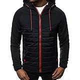 SLYZ Herren Sportpullover Herren Casual Fashion Cardigan Kapuzennähte Herrenjack