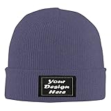 Personalisierte Add Your Image Skull Cap Custom Knitted Beanie Hats, Winter Warm Hat for Men W