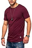 JACK & JONES Herren O-Neck T-Shirt Infinity Oversize Longshirt Casual Top (M, Port Royale)