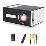 Pro-Projektor, Maxsooner tragbarer Mini-Projektor für Mobilgeräte Kompatibel mit USB HDMI TF AV 3,5-mm-Kopfhöreranschluss, Geschenk fü