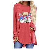 Weihnachten Moderne Pullover Damen Making The Cut Fashion weißes Shirt Oversize Damen Basic Shirt Damen v Ausschnitt Batik Pullover Shirt Langarm Damen weiß Shirtkleider Damen Langarm Frauen H