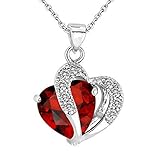 Dorical Damen 925 Sterling Silber 3A Zirkonia Halskette exquisite Geschenk/Frauen Halskette Beliebte Schmuck dchen Geschenk Promo(C)