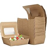 afdg Lebensmittelverpackung Karton, 25 Stücke Kraftpapierbox für Lebensmittel, Kraftpapier Lunchbox, Keksdose aus Kraftpapier für Gekochtes Essen, Salat, Lebensmittelverpackung (700 ml)
