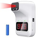 Rousig Fieberthermometer Infrarot-Thermometer Wandmontage Kontaktloses Stirnthermometer mit SEMITEC sensor zur Eingangskontrolle 0,5S Sofortige Induktion Hochtemperaturalarm-Weiß