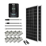 Renogy 200W 12V Mono Solarmodul Solar-Set Solaranlage Solarenergie mit MPPT Solarregler Laderegler mit LCD-Anzeige für RV, Caravan, Wohmobil, Hause, Camping