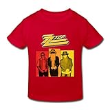 Kleinkinder Kids Little Jungen Mädchen ZZ Top Logo T-Shirt Schwarz, B