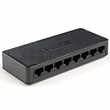 PFDTS 8 Port 10/100M Fast Ethernet Switch/Smart Network Desktop Switch Netzteil LAN Hub Auto MDI/MDIX Voll-/Halbduplex (Color : As shown, Size : One size)