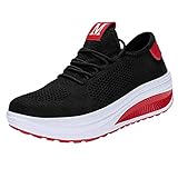 Eaylis Mode Frauen Mesh Casual Soft Bottom Schaukelschuh Student Working Turnschuhe, Turnschuhe Sportschuhe Sneaker Straßenlaufschuhe Leichtgewichts Atmungsaktiv Walkingschuhe Outdoor L