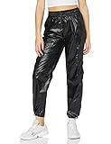 Urban Classics Damen Ladies Shiny Cargo Track Pants Hose, Black, M