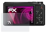 atFoliX Glasfolie kompatibel mit Panasonic Lumix DMC-TZ58 Panzerfolie, 9H Hybrid-Glass FX Schutzpanzer F